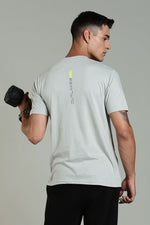 Light grey Outlaws Fashion men's athleisure T-shirt with a relaxed fit, soft fabric, and casual style for active or everyday wear.
