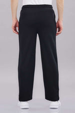 outlaws black track pants fabric texture close up