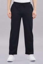 black track pants back view for men everyday wear