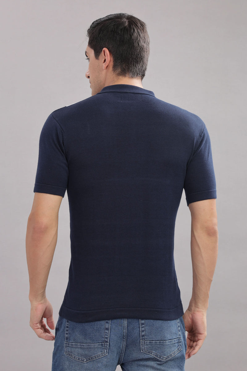 Men's vertical stripe polo t-shirt by Outlaws Fashion, made of 100% cotton, casual wear with classic style and vibrant stripe pattern.