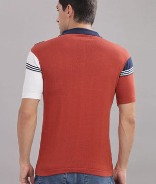 stylish men knitted polo t shirt textured pattern