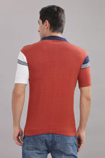 stylish men knitted polo t shirt textured pattern