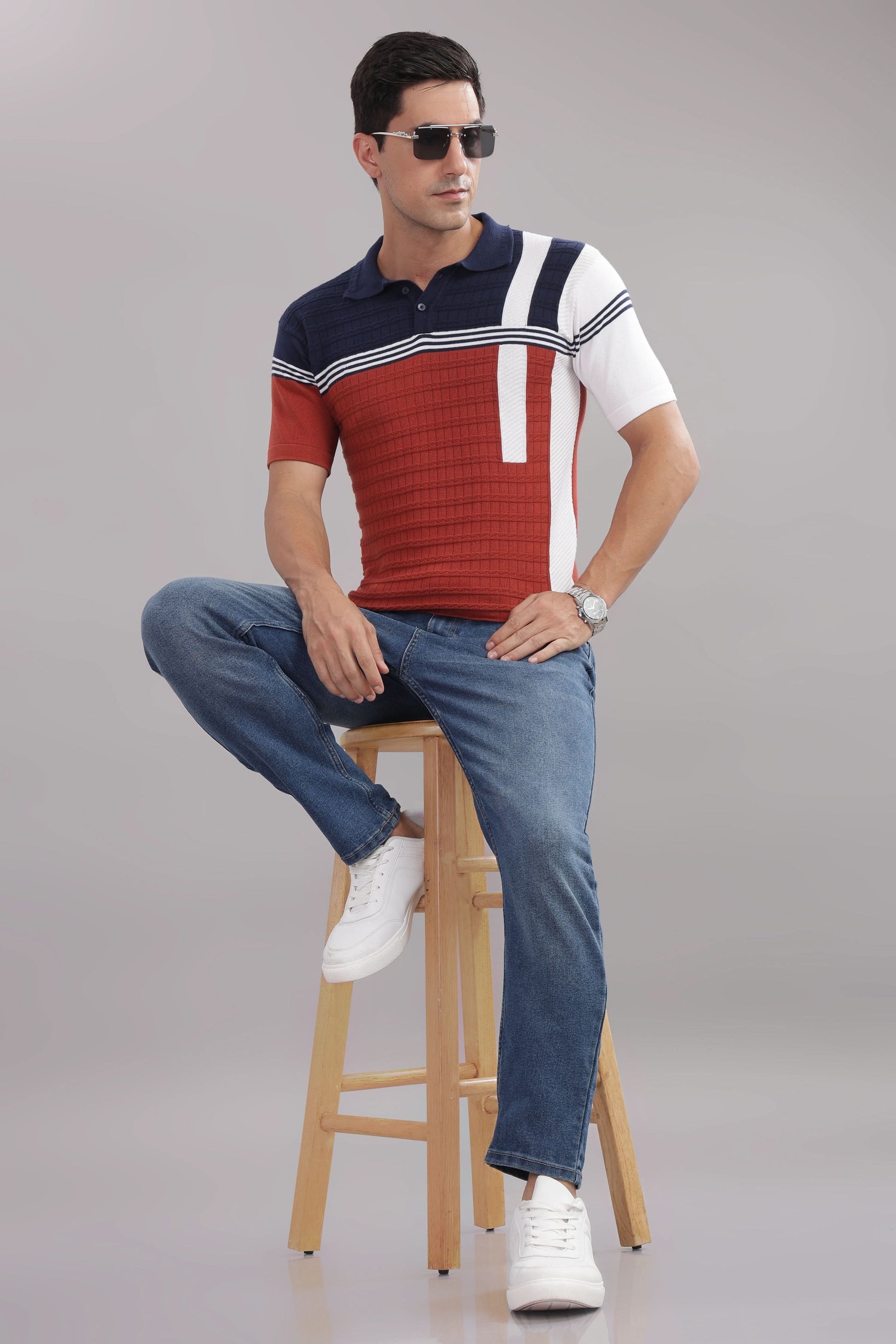 outlaws men polo t shirt knitted modern style