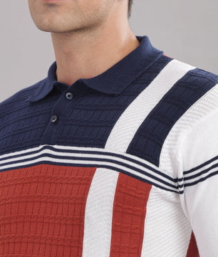 men casual knitted polo t shirt everyday wear
