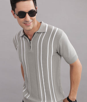 premium men polo t shirt cotton knit slim fit design