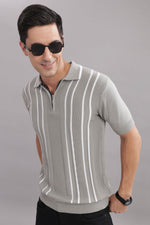 premium men polo t shirt cotton knit slim fit design
