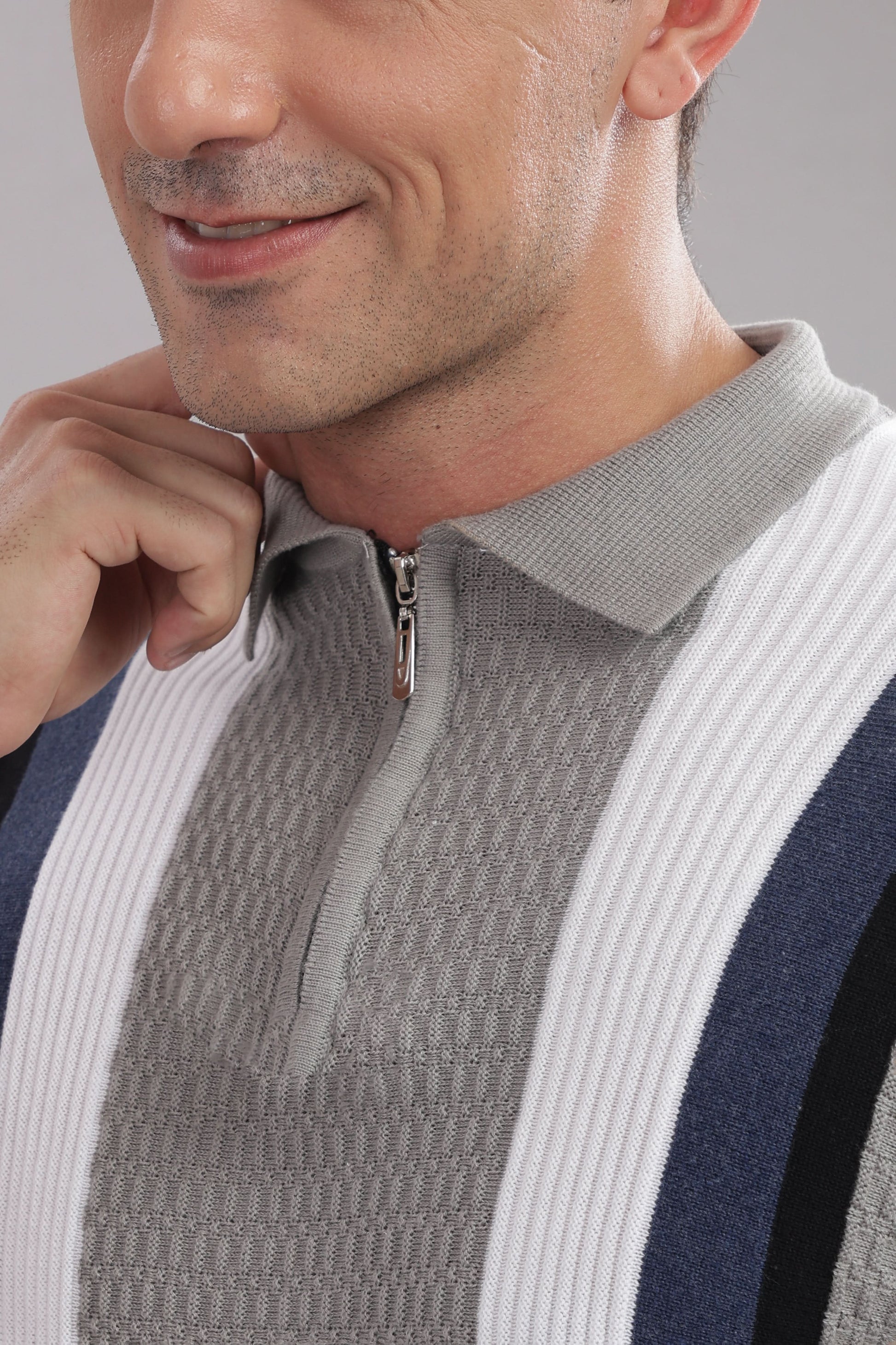 Outlaws Fashion premium cotton striped flat knit T-shirt with multicolour design, stylish and comfortable for casual wear.