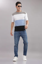 stylish men knitted t shirt textured fabric front view