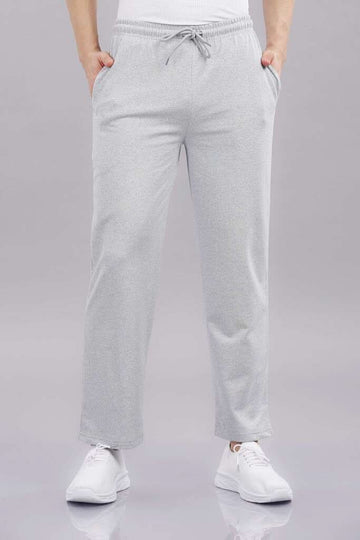 Outlaws men white track pants cotton blend front view