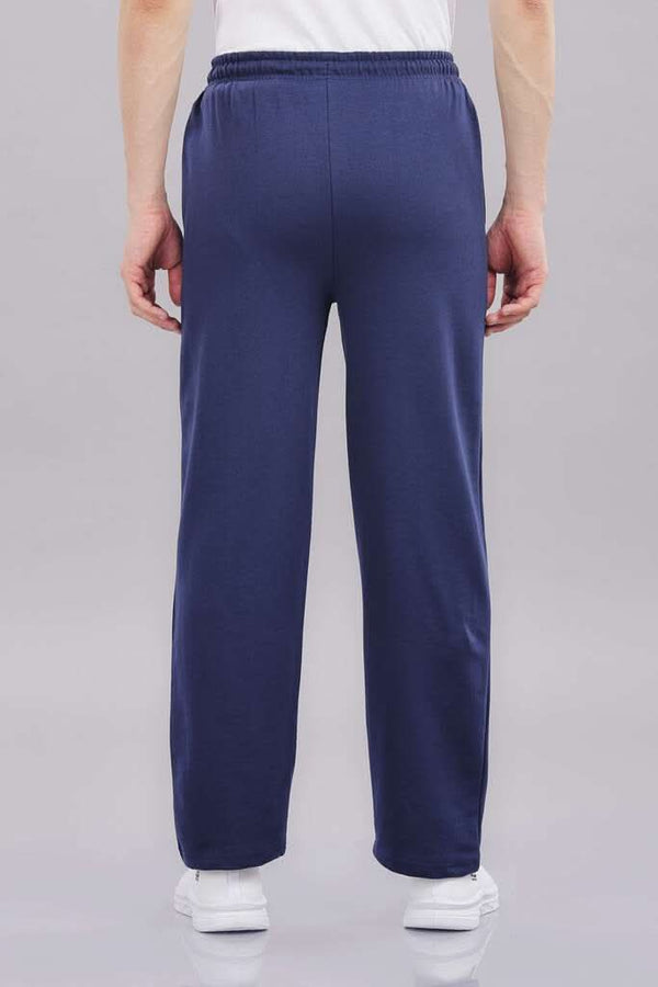 men navy blue track pants side view comfortable fit