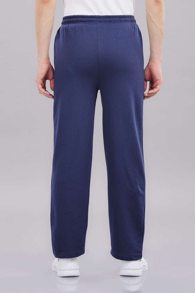 men navy blue track pants side view comfortable fit