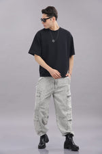 premium men oversized t shirt relaxed fit cotton fabric