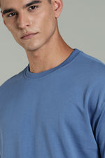 oversized t shirt for men blue streetwear style
