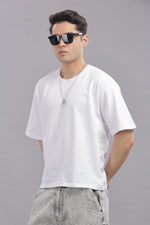 stylish men oversized t shirt white minimal design