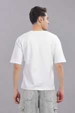 men oversized t shirt cotton relaxed fit white