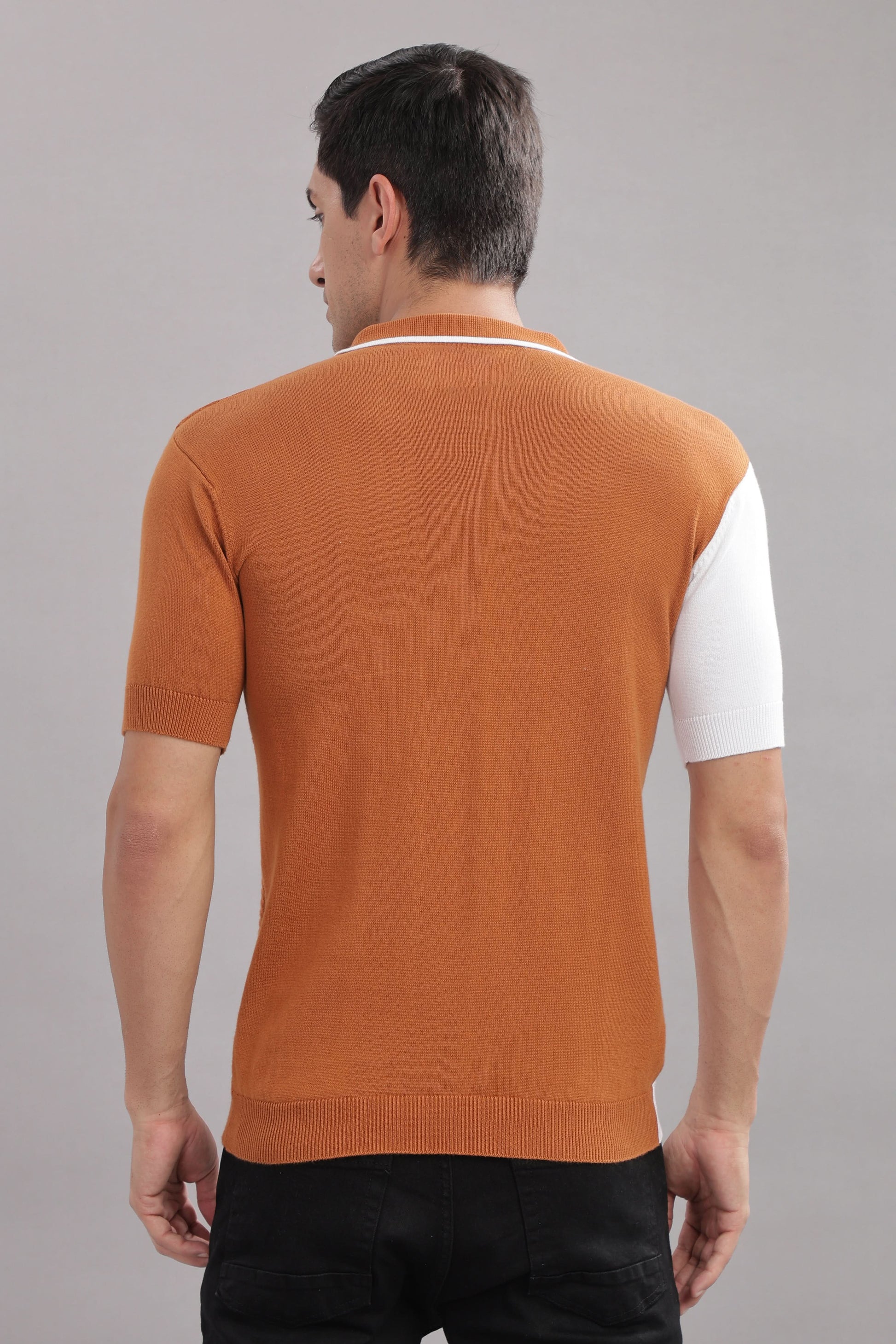 outlaws men polo t shirt modern colorblock pattern