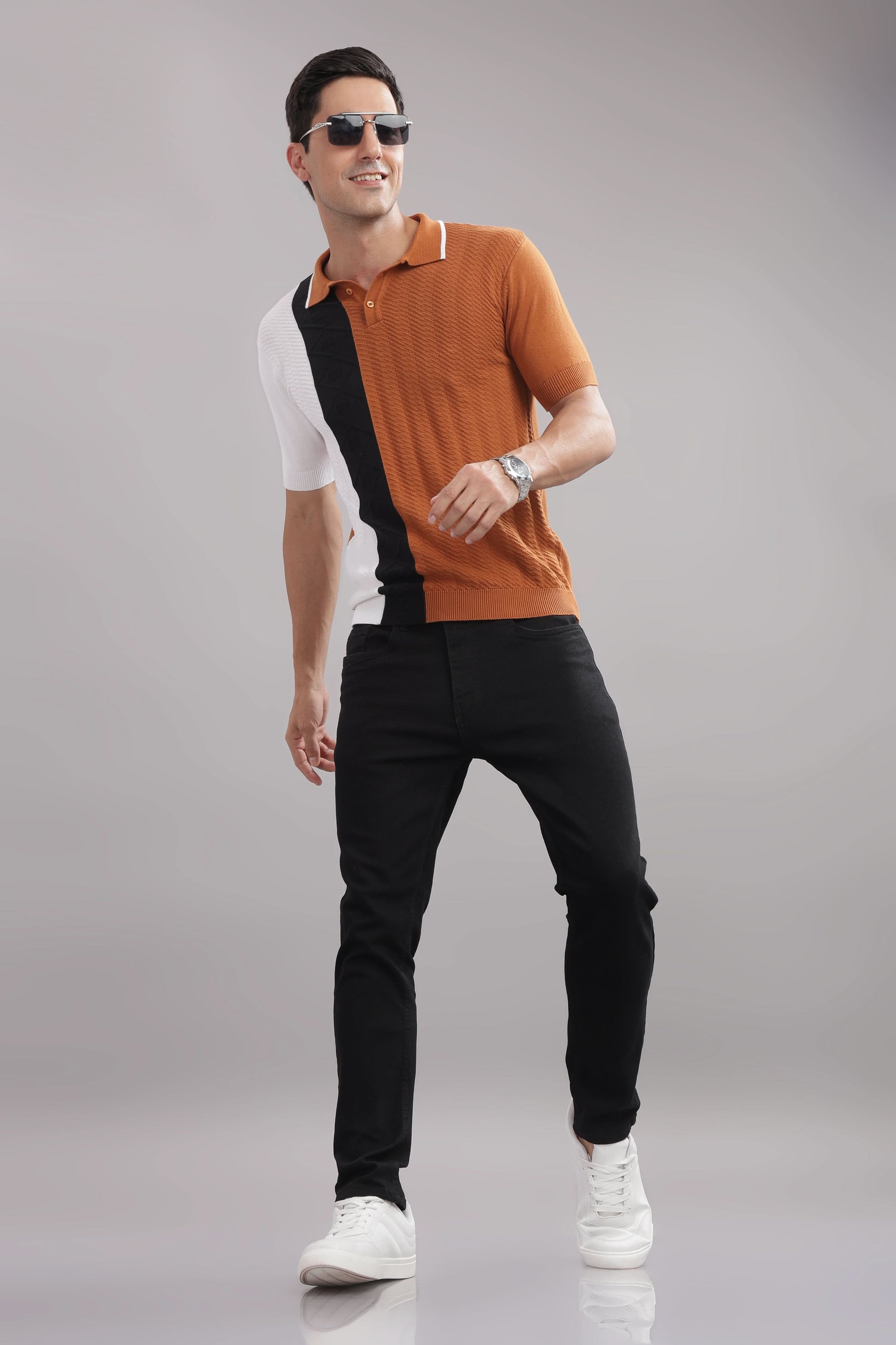 colorblock polo t shirt for men everyday wear India