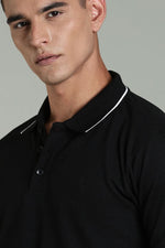 mens cotton polo t shirt solid design everyday wear