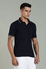 polo t shirt for men navy blue casual wear