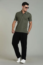 premium men polo t shirt cotton blend slim fit