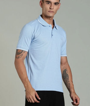 polo t shirt for men sky blue casual wear