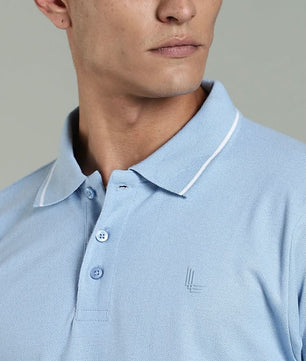 mens cotton polo t shirt solid design everyday wear