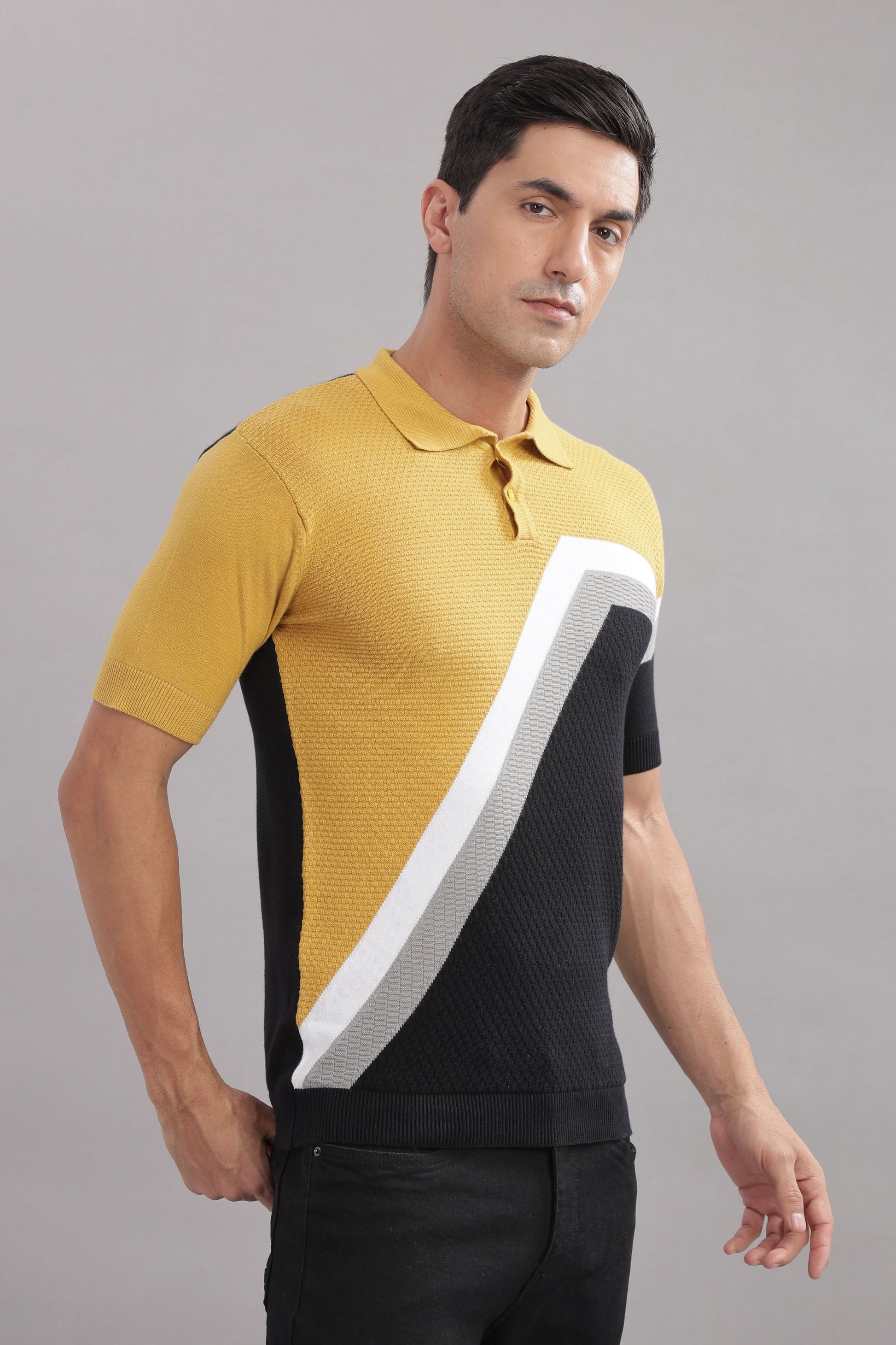 diagonal polo t shirt for men everyday wear India