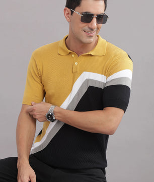 outlaws men polo t shirt modern diagonal pattern