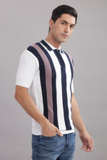 stylish men polo t shirt zip collar casual wear
