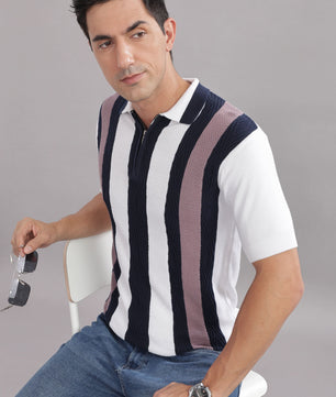 outlaws fashion men polo t shirt modern striped design