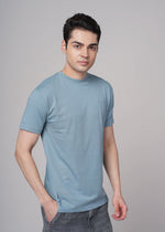 stylish men t shirt light blue minimal design