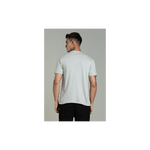 men solid t shirt cotton regular fit light grey