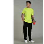 outlaws men t shirt bold neon green style