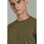 stylish men t shirt olive green minimal design