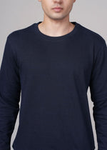 Men's navy Outlaws sweatshirt with casual fit, featuring the Outlaws Fashion logo on the front, made of soft, comfortable fabric.