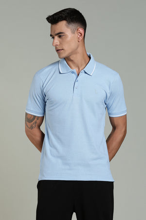 Outlaws Sky Blue Polo T-shirt for Men