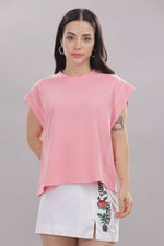 Outlaws Soft Pink women's workout tank top with sleeveless design and athletic fit, perfect for active wear and casual fitness.