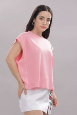 Outlaws Soft Pink women's workout tank top featuring sleeveless design and athletic fit, ideal for active wear and fitness.