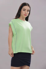 Outlaws Sweet Green women's workout tank top with sleeveless design and athletic fit, perfect for active fitness activities.