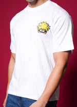 Outlaws White Oversized Cotton T-Shirt with streetwear style, relaxed fit, and bold design, perfect for casual urban fashion.