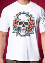 Outlaws White Oversized Cotton T-Shirt with streetwear style, featuring a relaxed fit and casual design.
