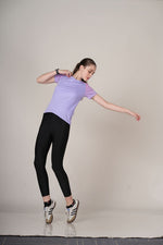womens athleisure t shirt lavender comfortable fit design