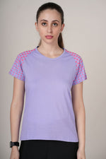 sporty t shirt women lavender casual activewear