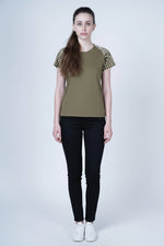 women gym t shirt olive breathable workout wear