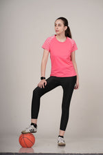 pink workout t shirt for women everyday wear