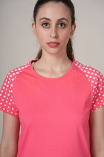 women gym t shirt pink breathable workout wear
