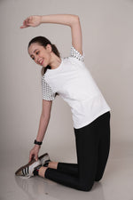 womens athleisure t shirt white comfortable fit design