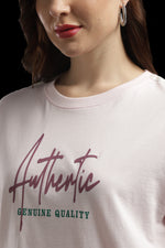 Outlaws Women Authentic Oversized T-Shirt | Pink Casual Typography Printed Tee for Women
