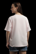 Outlaws Women Floral Print Oversized T-Shirt | Light Pink Casual Graphic Tee for Women