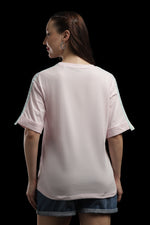 Outlaws Women Happy Thoughts Oversized T-Shirt | Pink Casual Graphic Printed Tee for Women